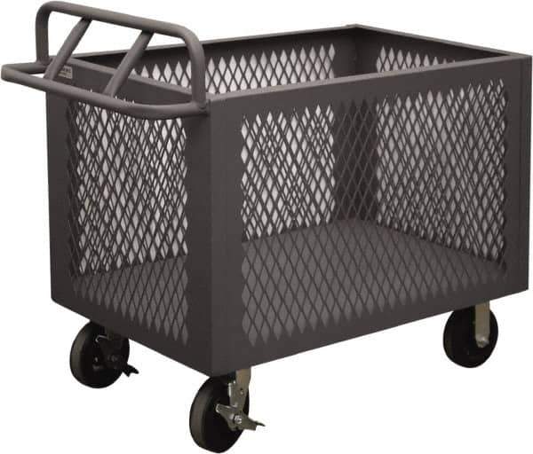 Durham - 2,000 Lb Load Capacity, Steel Box Truck - 48" Wide x 24" Long x 29-1/2" High, Gray - Eagle Tool & Supply