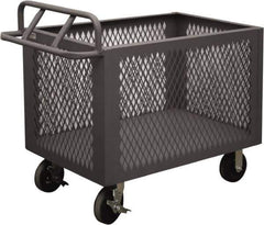 Durham - 2,000 Lb Load Capacity, Steel Box Truck - 48" Wide x 24" Long x 29-1/2" High, Gray - Eagle Tool & Supply
