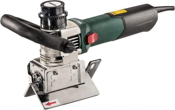 Metabo - 0 to 90° Bevel Angle, 3/8" Bevel Capacity, 12,500 RPM, 810 Power Rating, Electric Beveler - 13 Amps, 1/4" Min Workpiece Thickness - Eagle Tool & Supply