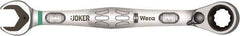 Wera - 18mm 12 Point Combination Wrench - 15° Offset Angle, 9-23/64" OAL, Chrome Molybdenum Steel, Chrome Finish - Eagle Tool & Supply