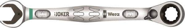 Wera - 11/16" 12 Point Combination Wrench - 15° Offset Angle, 9-23/64" OAL, Chrome Molybdenum Steel, Chrome Finish - Eagle Tool & Supply