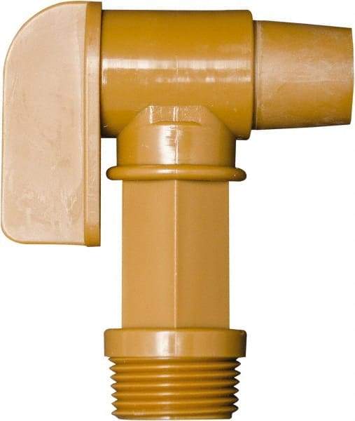 Detco - 3/4" NPT Plastic Rigid Drum Faucet - No Arrester, Manual Closing, 3" Long Extension - Eagle Tool & Supply