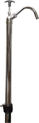 Detco - 5.8 Strokes per Gal, 3/4" Outlet, Metal Hand Operated Drum Pump - 22 oz per Stroke, 42-1/2" OAL, For 15 to 55 Gal Drums - Eagle Tool & Supply