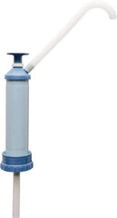 Detco - 16 Strokes per Gal, 1/2" Outlet, Plastic Hand Operated Drum Pump - 8 oz per Stroke, 11" OAL, For 15 to 55 Gal Drums - Eagle Tool & Supply