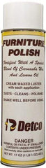 Detco - 20 fl oz Aerosol Furniture Polish - Lemon Scented, Aerosol Can Container - Eagle Tool & Supply