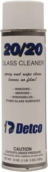 Detco - 20 oz Aerosol Can Mint Glass Cleaner - Use on Glass - Eagle Tool & Supply