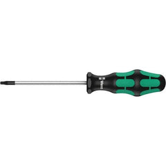 Wera - T15 Tamper Resistant Torx Driver - 12" Blade Length, 16-17/32" OAL, Ergonomic Handle, Chrome Plated Steel - Eagle Tool & Supply