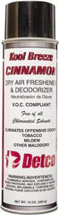 Detco - 20 oz Aerosol Can Deodorizer - Aerosol, Cinnamon Scent, Environmentally Safe - Eagle Tool & Supply