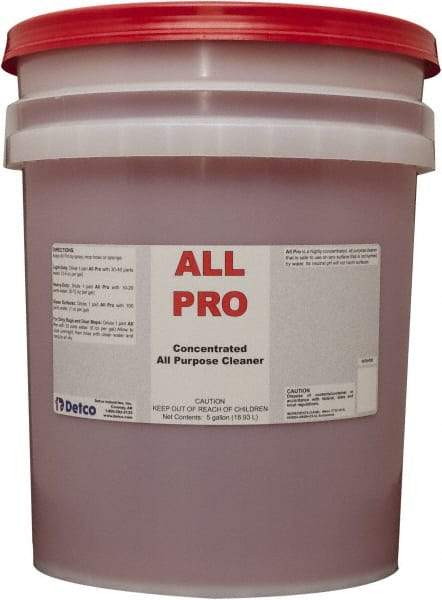 Detco - 5 Gal Bucket All-Purpose Cleaner - Liquid, Neutral Cleaner, Citrus - Eagle Tool & Supply
