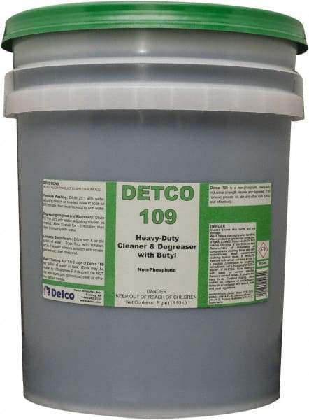 Detco - 5 Gal Bucket Cleaner/Degreaser - Liquid, Butyl-Based, Unscented - Eagle Tool & Supply