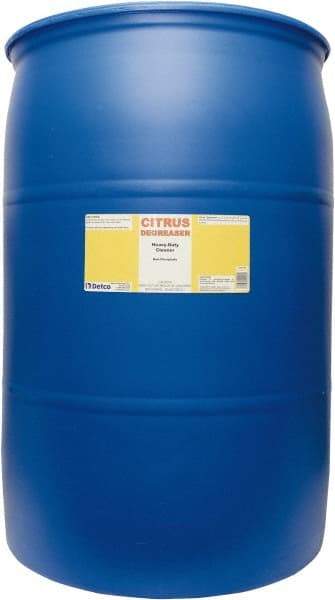 Detco - 55 Gal Drum Cleaner/Degreaser - Liquid, Butyl-Based, Citrus - Eagle Tool & Supply