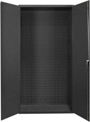 Durham - Locking Storage Cabinet - Steel, 37" Wide x 19" Deep x 72" High, Gray - Eagle Tool & Supply