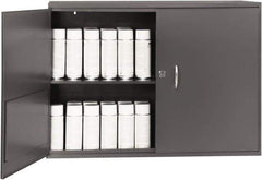 Durham - 1 Shelf Wall Storage Cabinet - Steel, 33-3/4" Wide x 11-7/8" Deep x 23-7/8" High, Gray - Eagle Tool & Supply