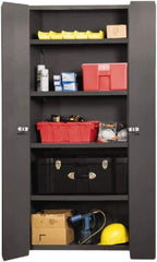 Durham - 4 Shelf Locking Storage Cabinet - Steel, 36" Wide x 20" Deep x 84" High, Gray - Eagle Tool & Supply