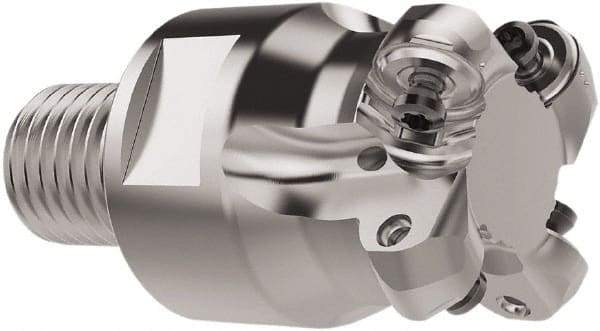 Seco - 40mm Cutting Diam, 20mm Shank Diam, 6mm Max Depth of Cut, Combimaster Indexable Copy End Mill - 4 Inserts, RNMU12.. Insert, R217.28 Toolholder, Steel, Through Coolant - Eagle Tool & Supply