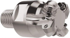 Seco - 32mm Cutting Diam, 16mm Shank Diam, 6mm Max Depth of Cut, Combimaster Indexable Copy End Mill - 3 Inserts, RNMU12.. Insert, R217.28 Toolholder, Steel, Through Coolant - Eagle Tool & Supply