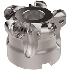 Seco - 2" Cut Diam, 6mm Max Depth, 3/4" Arbor Hole, 5 Inserts, RNMU12.. Insert Style, Indexable Copy Face Mill - R220.28 Cutter Style, 12,500 Max RPM, 1-1/2 High, Through Coolant, Series R220 - Eagle Tool & Supply