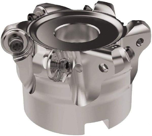 Seco - 63mm Cut Diam, 6mm Max Depth, 22mm Arbor Hole, 6 Inserts, RNMU12.. Insert Style, Indexable Copy Face Mill - R220.28 Cutter Style, 11,200 Max RPM, 40mm High, Through Coolant, Series R220 - Eagle Tool & Supply