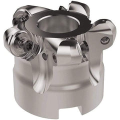 Seco - 52mm Cut Diam, 6mm Max Depth, 22mm Arbor Hole, 5 Inserts, RNMU12.. Insert Style, Indexable Copy Face Mill - R220.28 Cutter Style, 12,300 Max RPM, 40mm High, Through Coolant, Series R220 - Eagle Tool & Supply