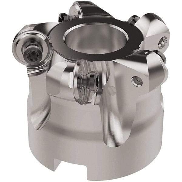 Seco - 50mm Cut Diam, 6mm Max Depth, 22mm Arbor Hole, 5 Inserts, RNMU12.. Insert Style, Indexable Copy Face Mill - R220.28 Cutter Style, 12,500 Max RPM, 40mm High, Through Coolant, Series R220 - Eagle Tool & Supply