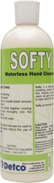 Detco - 16 oz Bottle Waterless Cream Waterless Hand Cleaner - White, Banana Scent - Eagle Tool & Supply