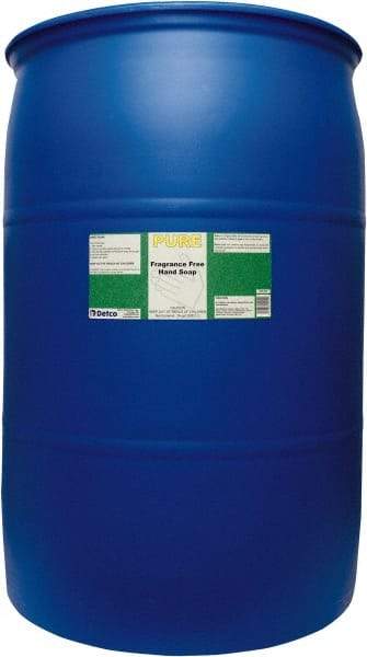 Detco - 55 Gal Drum Liquid Hand Cleaner - Pale Yellow, Fragrance Free Scent - Eagle Tool & Supply