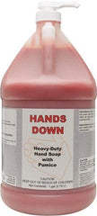 Detco - 1 Gal Pump Bottle Gel Hand Cleaner with Grit - Red, Cherry Scent - Eagle Tool & Supply