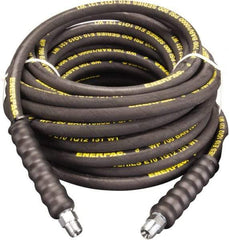 Enerpac - 3/8" Inside Diam x 3/8 NPT 30' Hydraulic Pump Hose - 10,000 psi, 3/8 NPTF Male Opposite End, Rubber - Eagle Tool & Supply