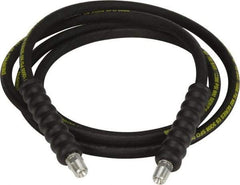 Enerpac - 1/4" Inside Diam x 3/8 NPT 10' Hydraulic Pump Hose - 10,000 psi, 3/8 NPTF Male Opposite End, Rubber - Eagle Tool & Supply