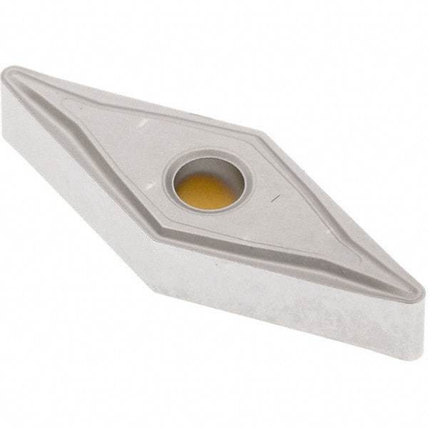 Seco - VNMG331 MF2 Grade TP3501 Carbide Turning Insert - TiCN/Al2O3 Finish, 35° Diamond, 3/8" Inscr Circle, 3/16" Thick, 1/64" Corner Radius - Eagle Tool & Supply