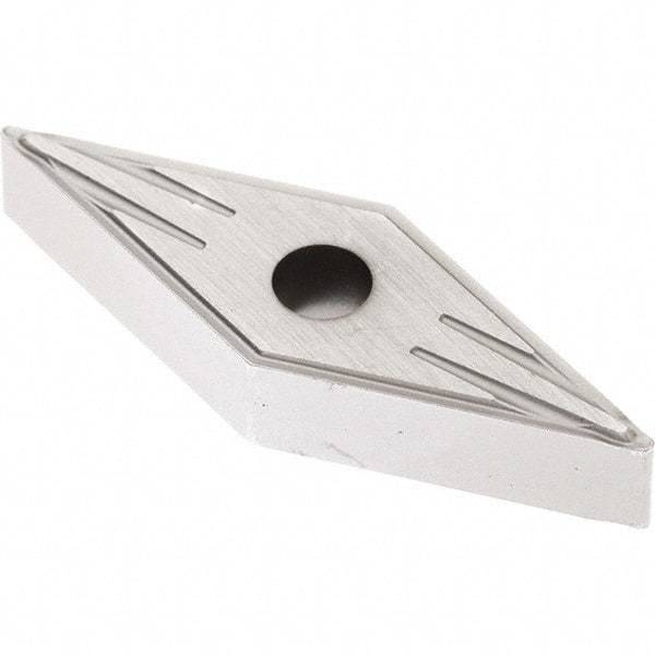 Seco - VNMG332 FF2 Grade TP3501 Carbide Turning Insert - TiCN/Al2O3 Finish, 35° Diamond, 3/8" Inscr Circle, 3/16" Thick, 1/32" Corner Radius - Eagle Tool & Supply