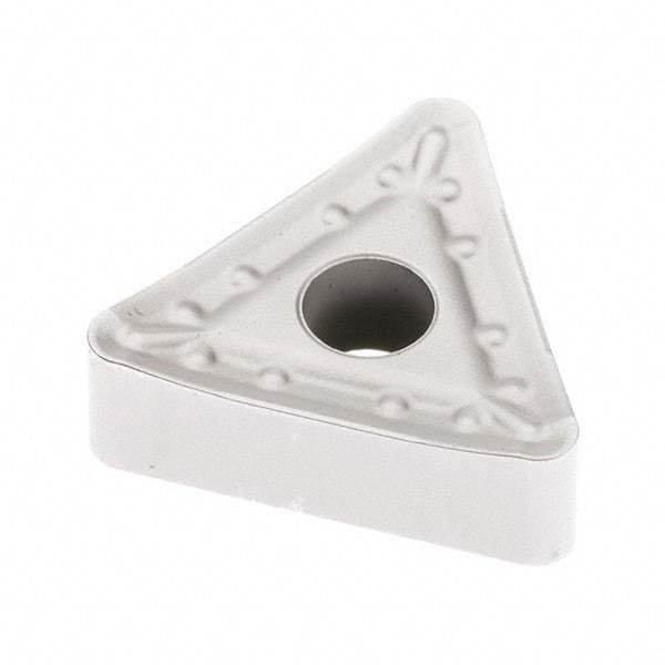 Seco - TNMM434 R4 Grade TP3501 Carbide Turning Insert - TiCN/Al2O3 Finish, 60° Triangle, 1/2" Inscr Circle, 3/16" Thick, 1/16" Corner Radius - Eagle Tool & Supply