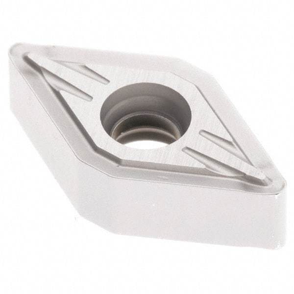 Seco - DNMU331 FF2 Grade TP3501 Carbide Turning Insert - TiCN/Al2O3 Finish, 55° Diamond, 3/8" Inscr Circle, 3/16" Thick, 1/64" Corner Radius - Eagle Tool & Supply