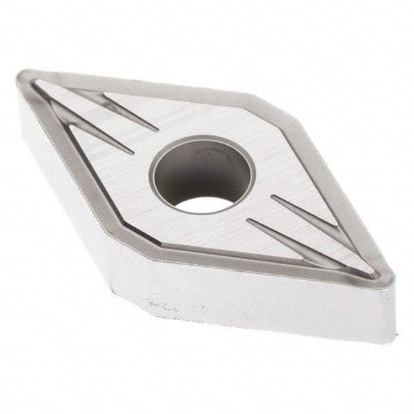 Seco - DNMG432 FF2 Grade TP3501 Carbide Turning Insert - TiCN/Al2O3 Finish, 55° Diamond, 1/2" Inscr Circle, 3/16" Thick, 1/32" Corner Radius - Eagle Tool & Supply