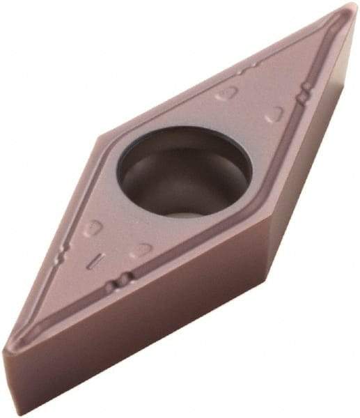 Seco - VBMT333 F1 Grade TH1000 Carbide Turning Insert - TiCN/Al2O3 Finish, 35° Diamond, 3/8" Inscr Circle, 3/16" Thick, 3/64" Corner Radius - Eagle Tool & Supply