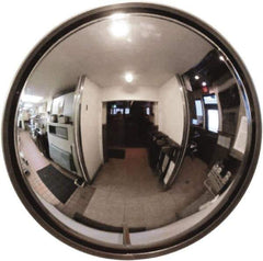 Se-Kure Domes&Mirrors - Indoor Round Convex Safety, Traffic & Inspection Mirrors - Acrylic Lens, Hardboard Backing, 16" Diam, 48' Max Covered Distance - Eagle Tool & Supply