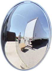 Se-Kure Domes&Mirrors - Indoor & Outdoor Round Convex Safety, Traffic & Inspection Mirrors - Acrylic Lens, Plastic Backing, 24" Diam, 72' Max Covered Distance - Eagle Tool & Supply