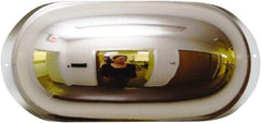 Se-Kure Domes&Mirrors - Indoor Oblong Convex Safety, Traffic & Inspection Mirrors - Acrylic Lens, Hardboard Backing, 8" High, 17' Max Covered Distance - Eagle Tool & Supply