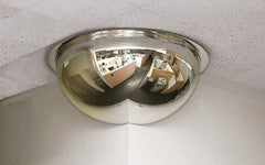 Se-Kure Domes&Mirrors - Indoor Round Dome Safety, Traffic & Inspection Mirrors - Acrylic Lens, 18" Diam, 18' Max Covered Distance - Eagle Tool & Supply