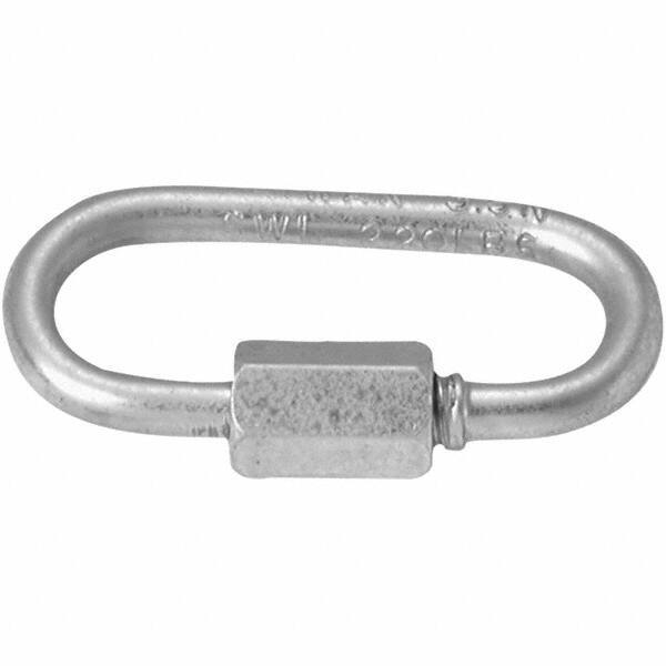 Campbell - Zinc Plated Carbon Steel Quick Link - 1/8" Diameter, 220 Lb Load Limit - Eagle Tool & Supply