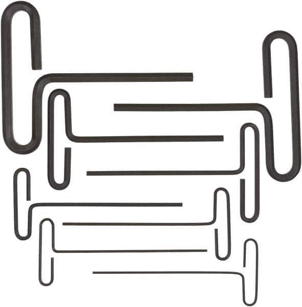 Bondhus - 8 Piece, Loop T-Handle Hex Key Set - 2 to 10mm Range, Protanium High Torque Steel - Eagle Tool & Supply