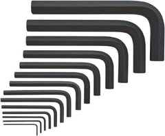 Bondhus - 14 Piece, L-Key Mini Hex Key Set - 2 to 19mm Range, Protanium High Torque Steel - Eagle Tool & Supply