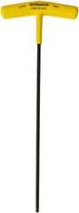 Bondhus - 1/8" Hex, T-Handle, Ball End Hex Key - 7.8" OAL, Protanium High Torque Steel, Inch System of Measurement - Eagle Tool & Supply