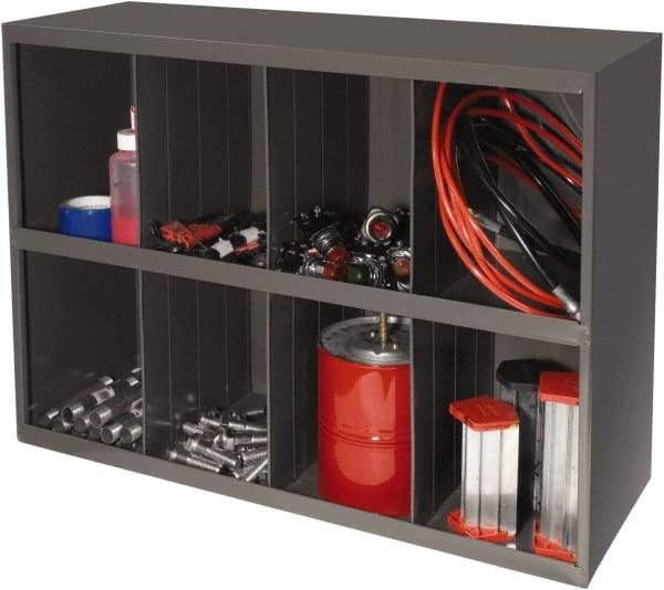 Durham - 8 Bin, Small Parts Storage Bin - 12" Deep x 33-7/8" Wide x 23-7/8" High - Eagle Tool & Supply