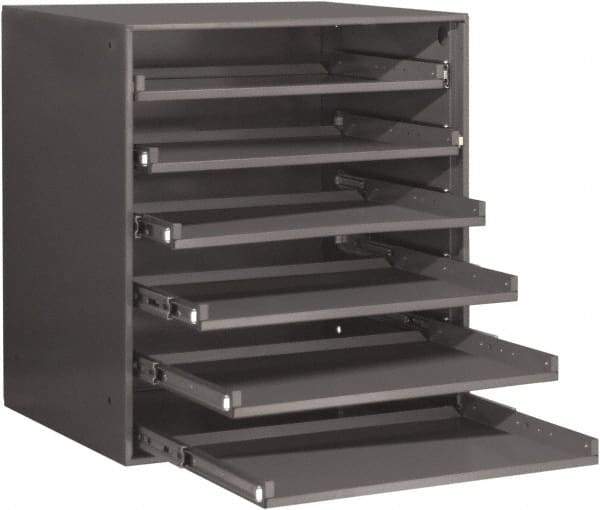 Durham - 6 Drawer, Small Parts Slide Rack Cabinet - 22" Deep x 23" Wide x 17" High - Eagle Tool & Supply