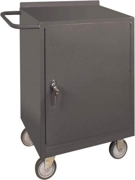 Durham - 1,200 Lb Capacity, 18" Wide x 24" Long x 39-3/4" High Mobile Cart - 1 Door, 1 Shelf, Steel, 2 Rigid/2 Swivel Casters - Eagle Tool & Supply