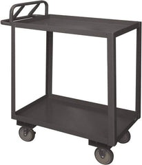 Durham - 1,200 Lb Capacity, 30" Wide x 48" Long x 38" High Service Cart - 2 Shelf, Steel, 2 Rigid/2 Swivel Casters - Eagle Tool & Supply