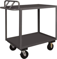 Durham - 3,600 Lb Capacity, 30" Wide x 48" Long x 39" High Service Cart - 2 Shelf, Steel, 2 Rigid/2 Swivel Casters - Eagle Tool & Supply