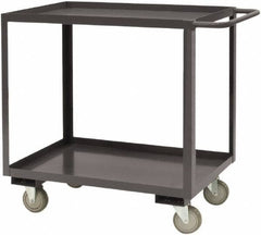 Durham - 1,200 Lb Capacity, 30" Wide x 48" Long x 37-5/8" High Service Cart - 2 Shelf, Steel, 2 Rigid/2 Swivel Casters - Eagle Tool & Supply