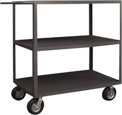 Durham - 1,200 Lb Capacity, 30" Wide x 60" Long x 55-3/8" High Instrument Cart - 3 Shelf, Steel, 2 Rigid/2 Swivel Casters - Eagle Tool & Supply
